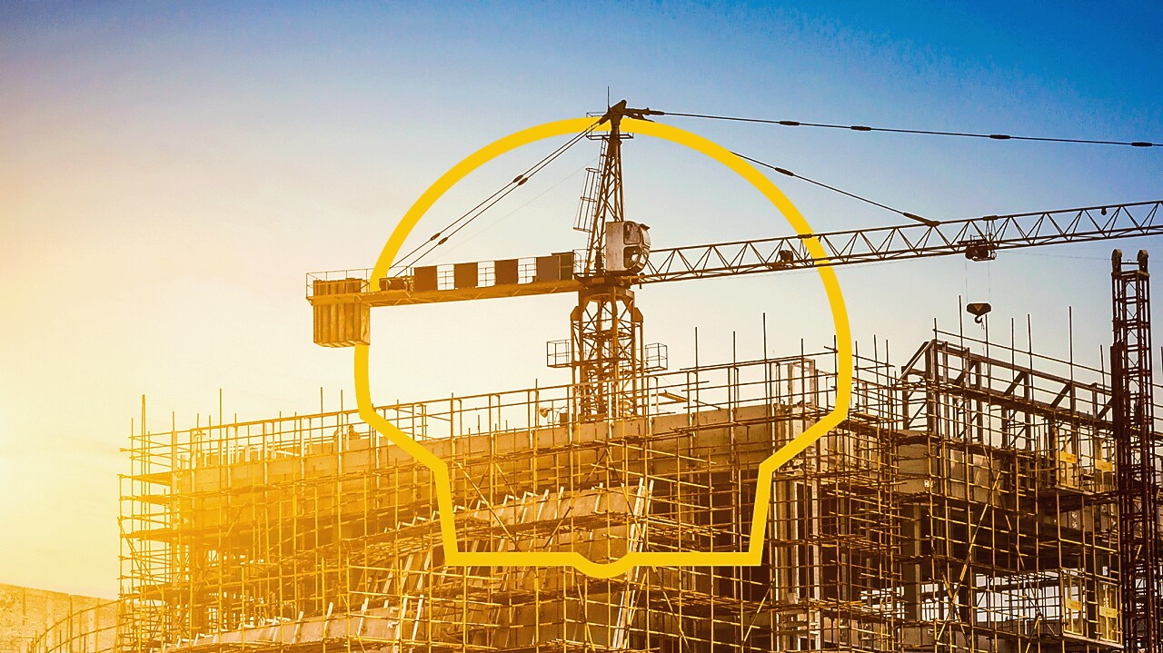 des grues en activité