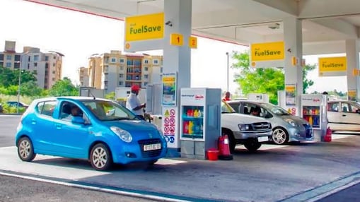 Shell fuel station in city