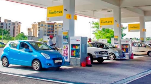 Shell fuel station in city