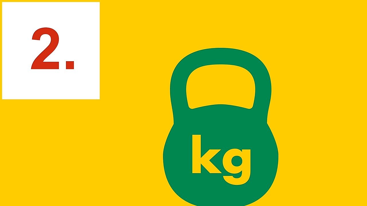 Kettlebell avec la mention inscrite dessus