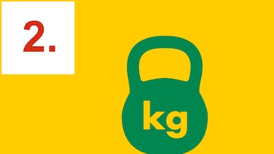 Kettlebell avec la mention inscrite dessus