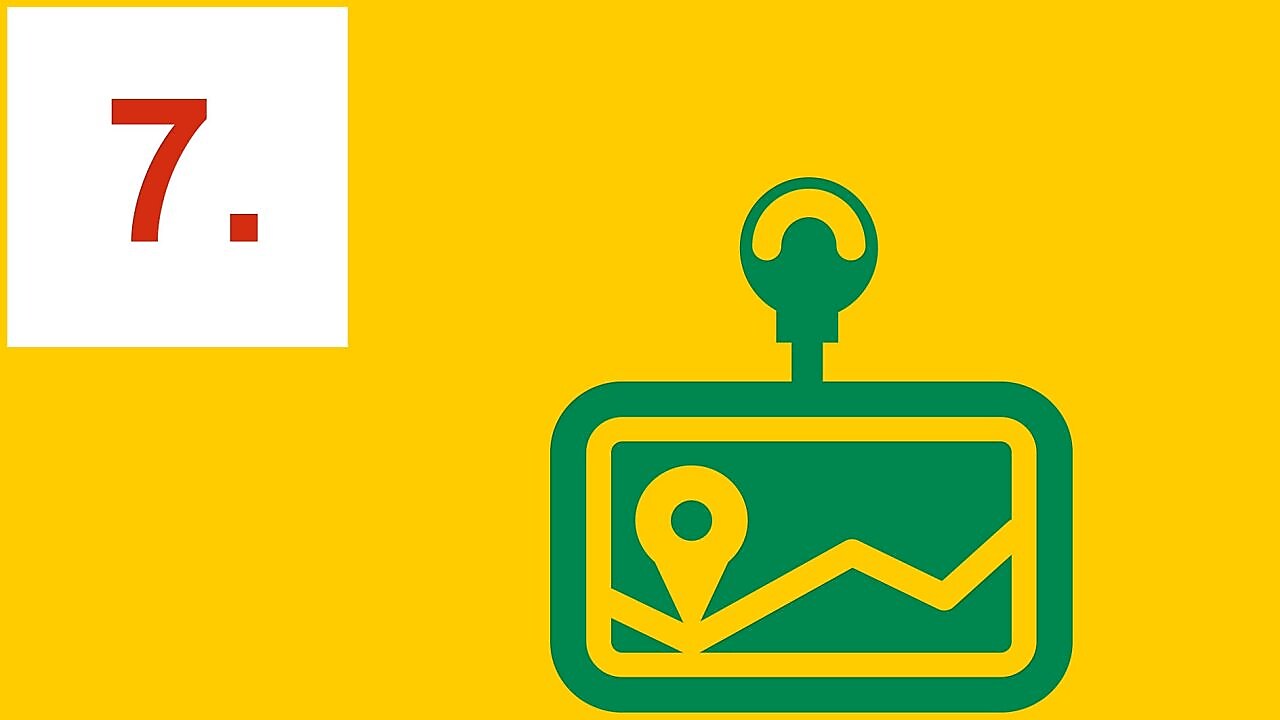 GPS indiquant un lieu sur la carte