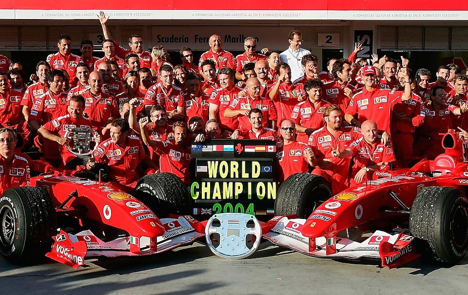 Scuderia Ferrari team in 2004