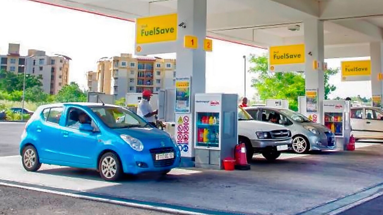 Shell fuel station in city