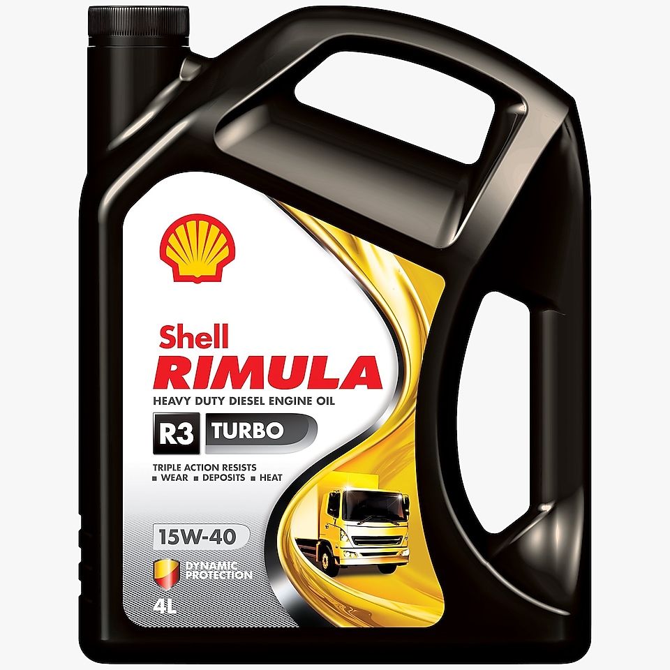 Packshot of Shell Rimula R3 Turbo 4L 
