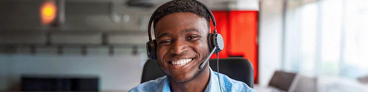 a call center agent